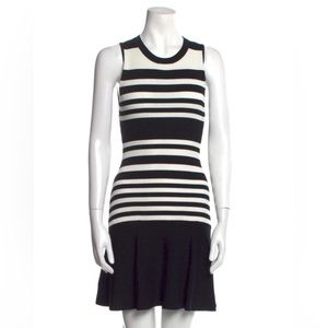 Parker black and white striped mini dress